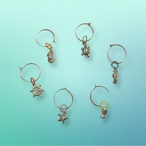 Set of 8 Nautical Wine Charms *NEW*